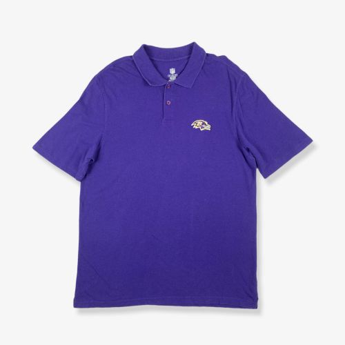 Vintage NFL Baltimore Ravens Polo Shirt Purple Large