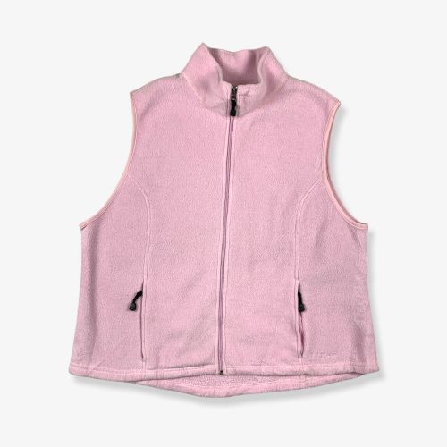 Vintage L.L Bean Fleece Gilet Jacket Baby Pink 3XL