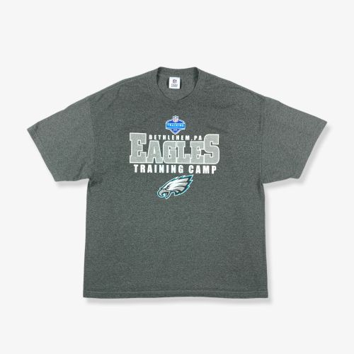 Vintage NFL Philadelphia Eagles Training Camp Graphic T-Shirt Charcoal 2XL