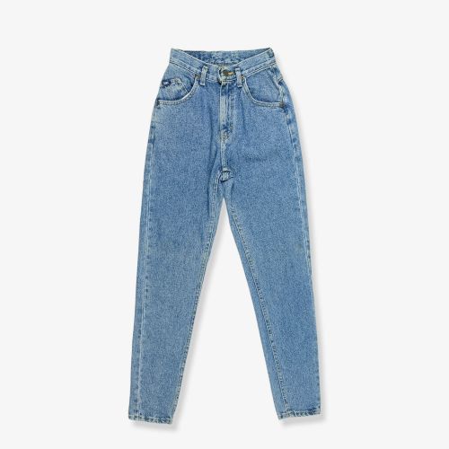 Vintage LEE Petite Tapered Fit Mom Jeans Mid Blue W23 L30