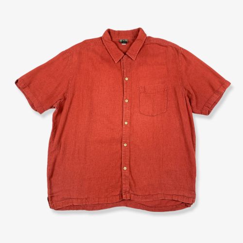 Vintage Organic Textured Shirt Burnt Orange XL