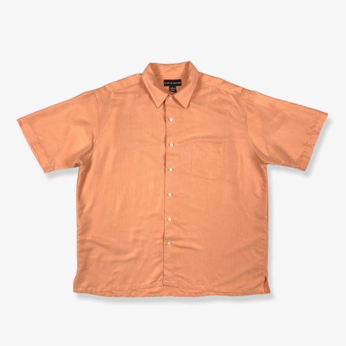 Vintage Textured Shirt Peach/Pink XL