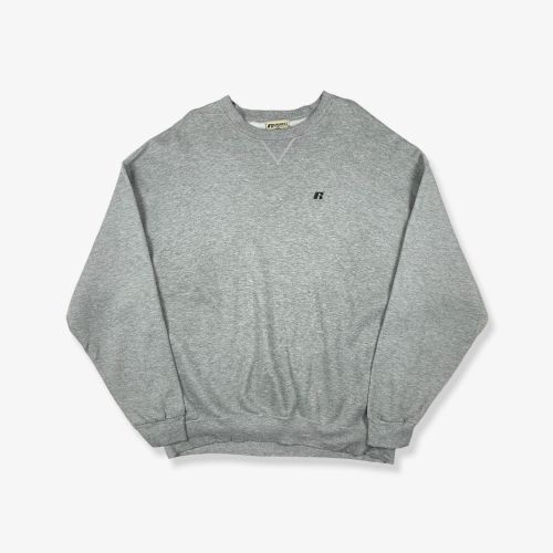 Vintage 90's RUSSELL ATHLETIC Classic Sweatshirt Grey 2XL