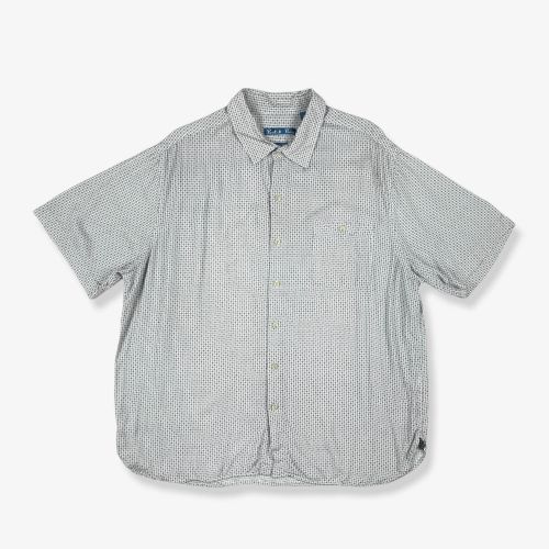 Vintage Dot Patterned Shirt White XL