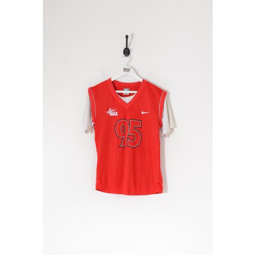Vintage NIKE Air Max Mesh Basketball Vest Red Small