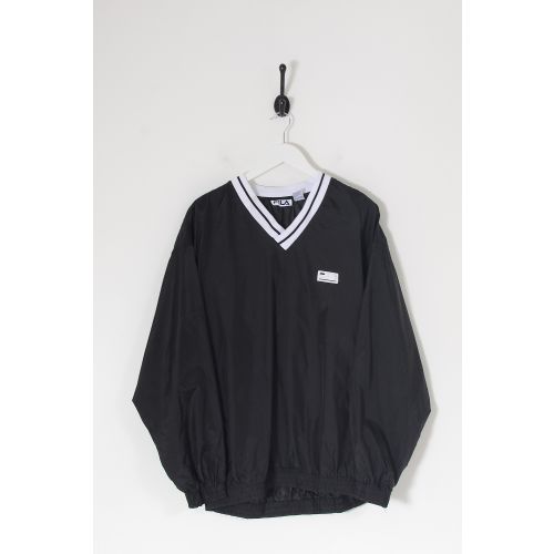 Vintage FILA Pullover Jacket Black Large