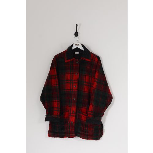 Vintage L.L.BEAN Check Fleece Jacket Red & Black XL
