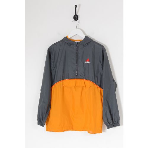 Vintage ADIDAS Lightweight Pullover Jacket Orange/Grey XL