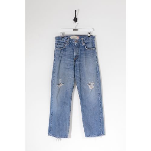 Vintage LEVI'S 569 Distressed Loose Straight Leg Jeans Mid Blue W31 L30