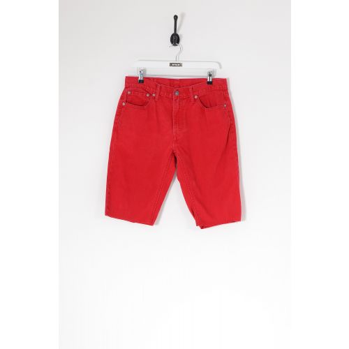 Vintage LEVI'S 541 Cut Off Denim Shorts Bright Red W32