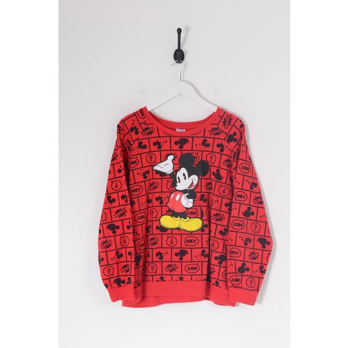 Vintage DISNEY Mickey Mouse Sweatshirt Red 2XL