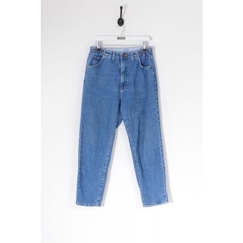 Vintage LEE Elastic Waist Mom Jeans Mid Blue W31 L26