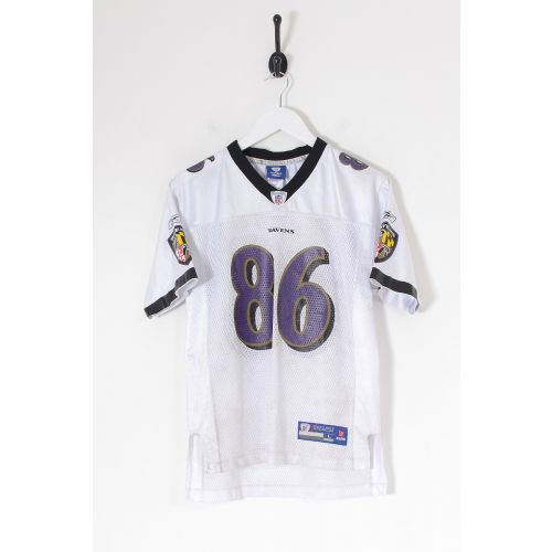 Vintage REEBOK NFL Baltimore Ravens SIGNED American Football Jersey White Large