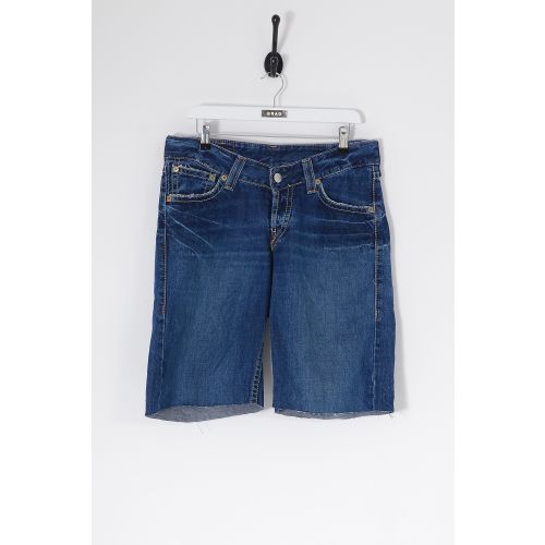 Vintage LEVI'S 929 Bermuda Cut Off Denim Shorts Dark Blue W32