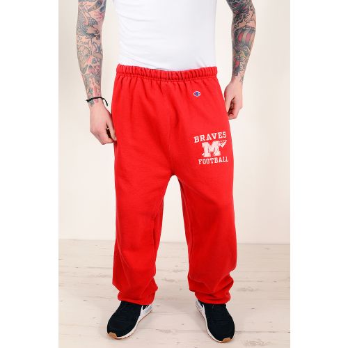 CHAMPION Braves Football Jogging Bottoms Red Large