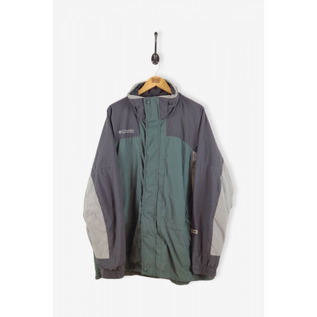 Vintage COLUMBIA Rain Coat Grey XL