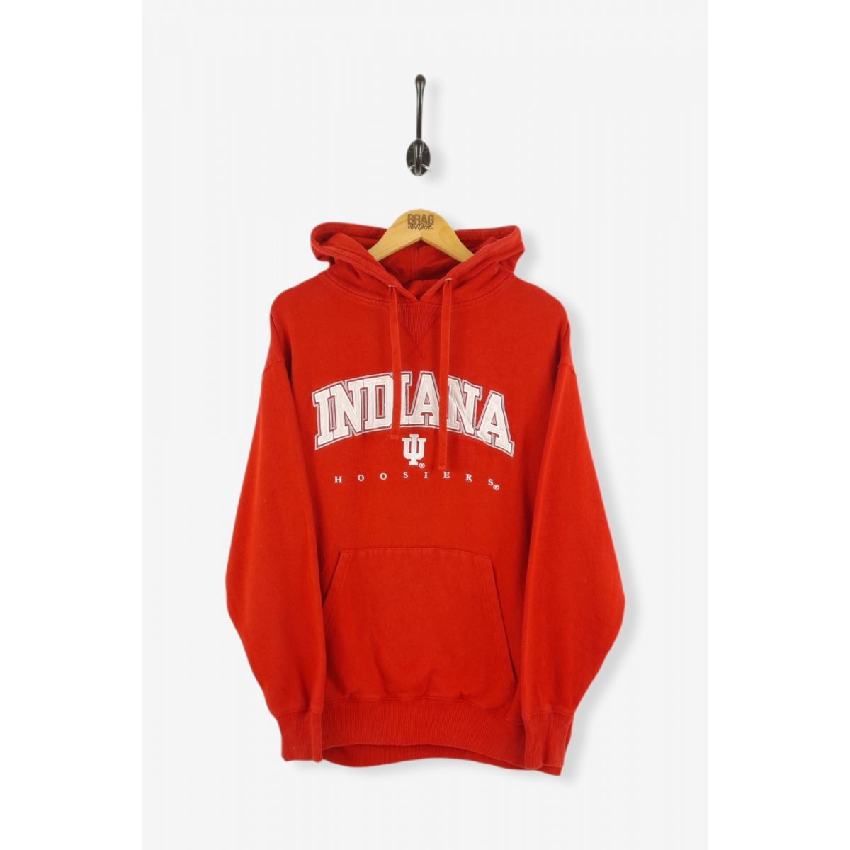 Vintage Indiana Hoosiers Hoodie Red Large
