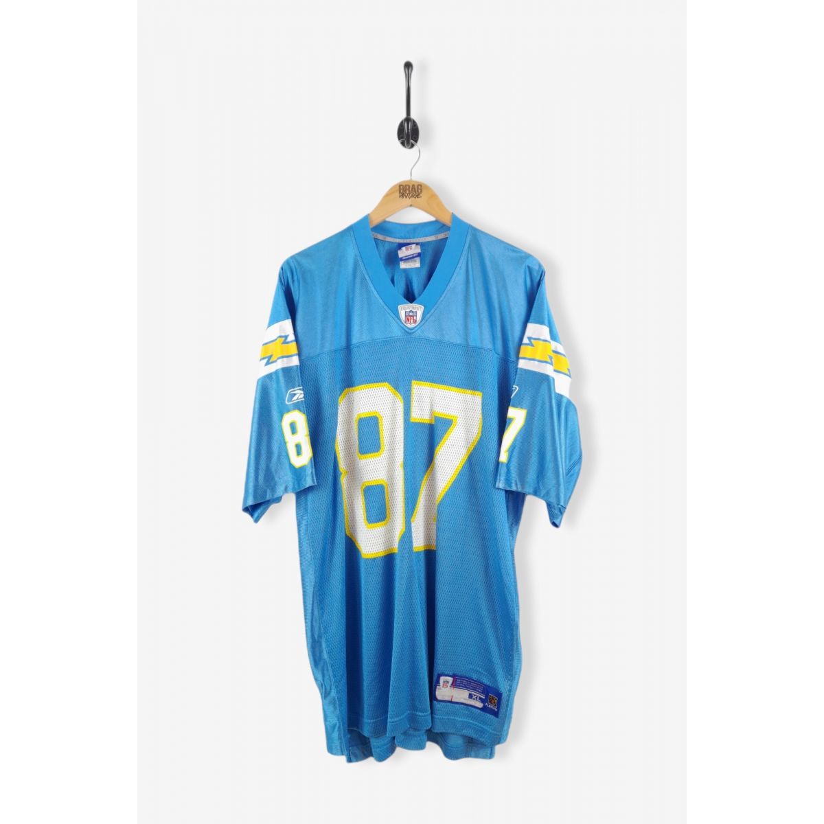 Vintage REEBOK NFL Los Angeles Chargers McCardell American Football Jersey  Blue XL