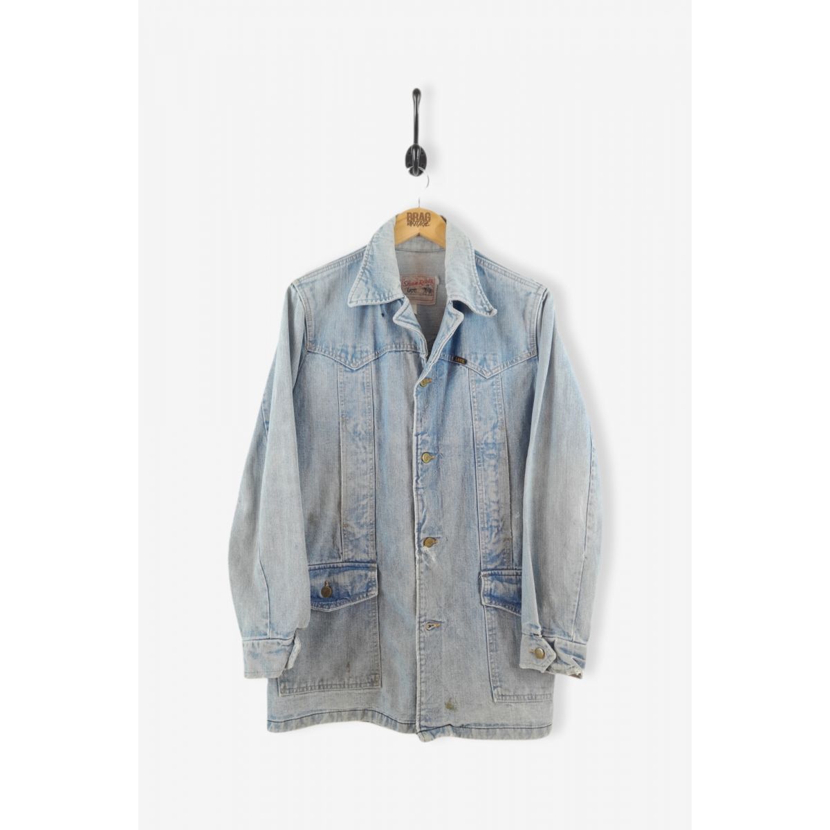 Vintage LEE Worker Style Denim Jacket Light Blue Medium