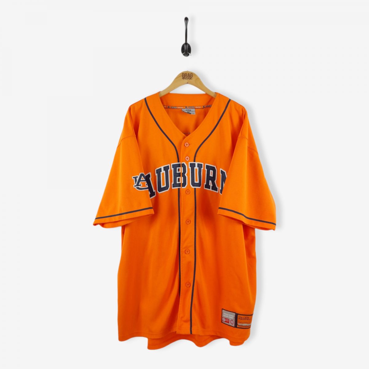 Vintage Auburn Tigers Baseball Jersey Orange 2XL