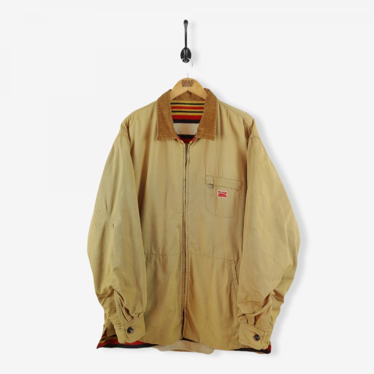Vintage DIESEL Reversible Worker Jacket Beige XL