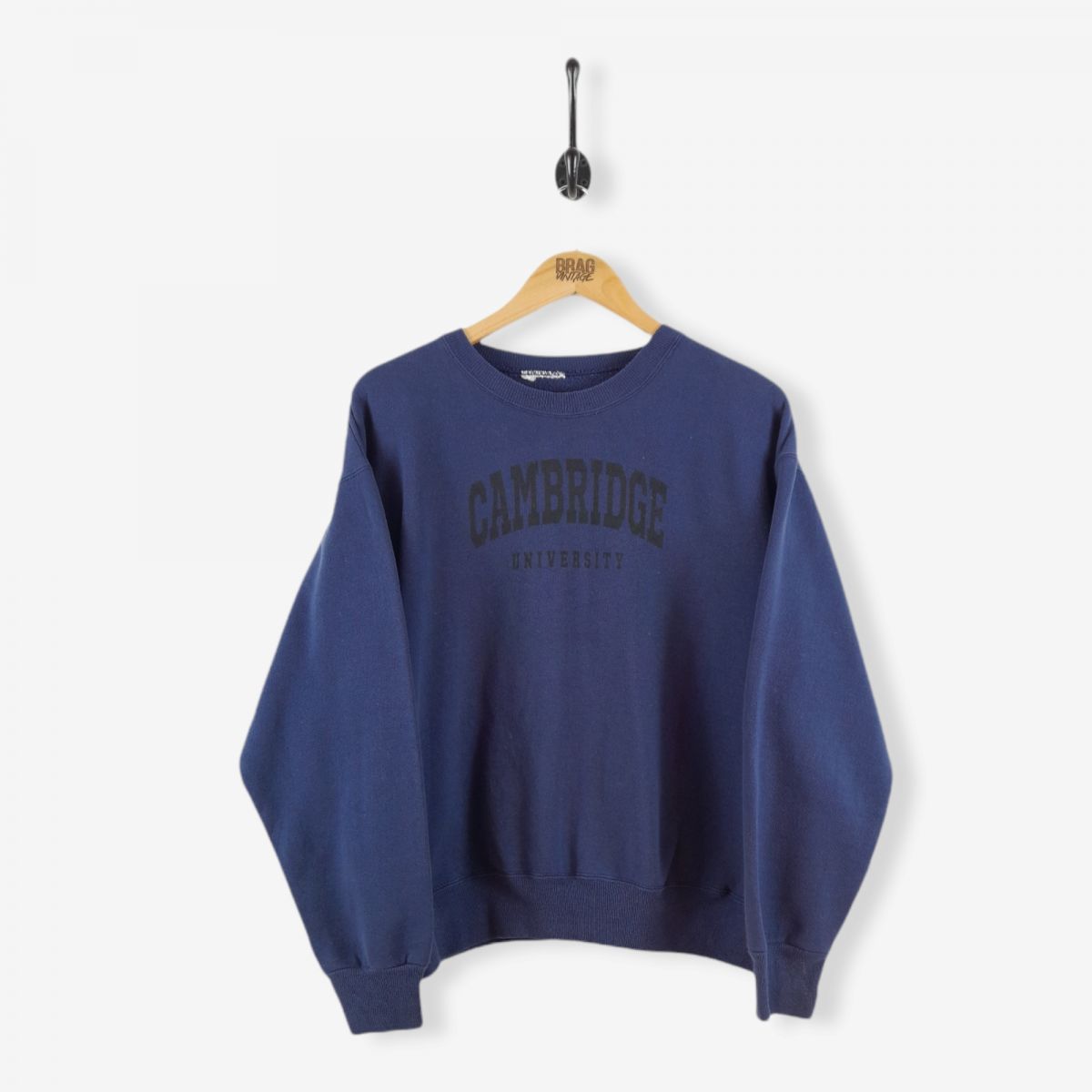 Vintage Cambridge University Sweatshirt Navy Blue Large