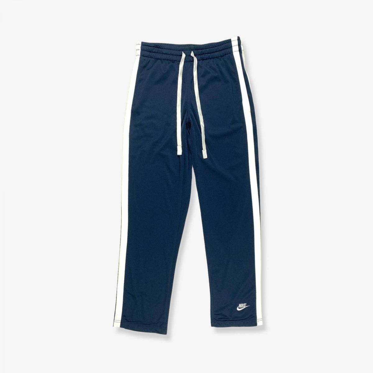 Vintage NIKE Side Stripe Track Pants Navy Blue Medium, Vintage Online