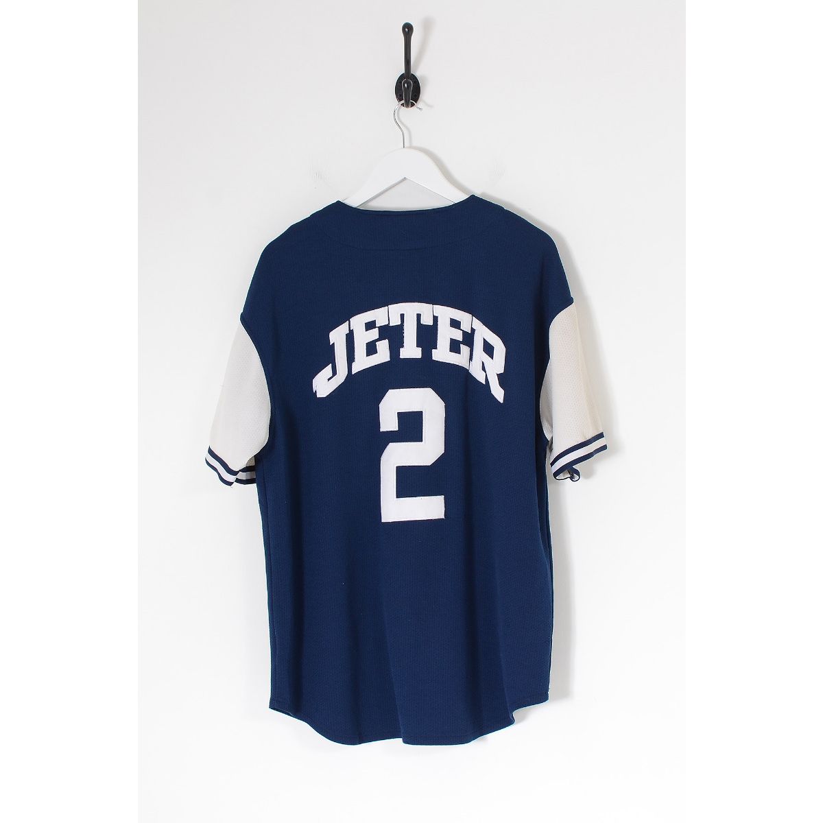 Vintage Yankees Jersey Size 2XL (XXL) Derek Jeter #2 Baseball Blue True Fan