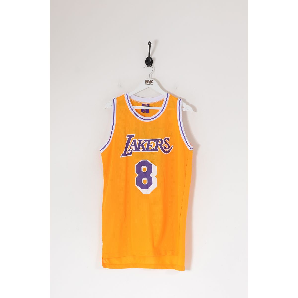 Vintage RARE LA Lakers Bryant Links Marketing Basketball Jersey Yellow XL