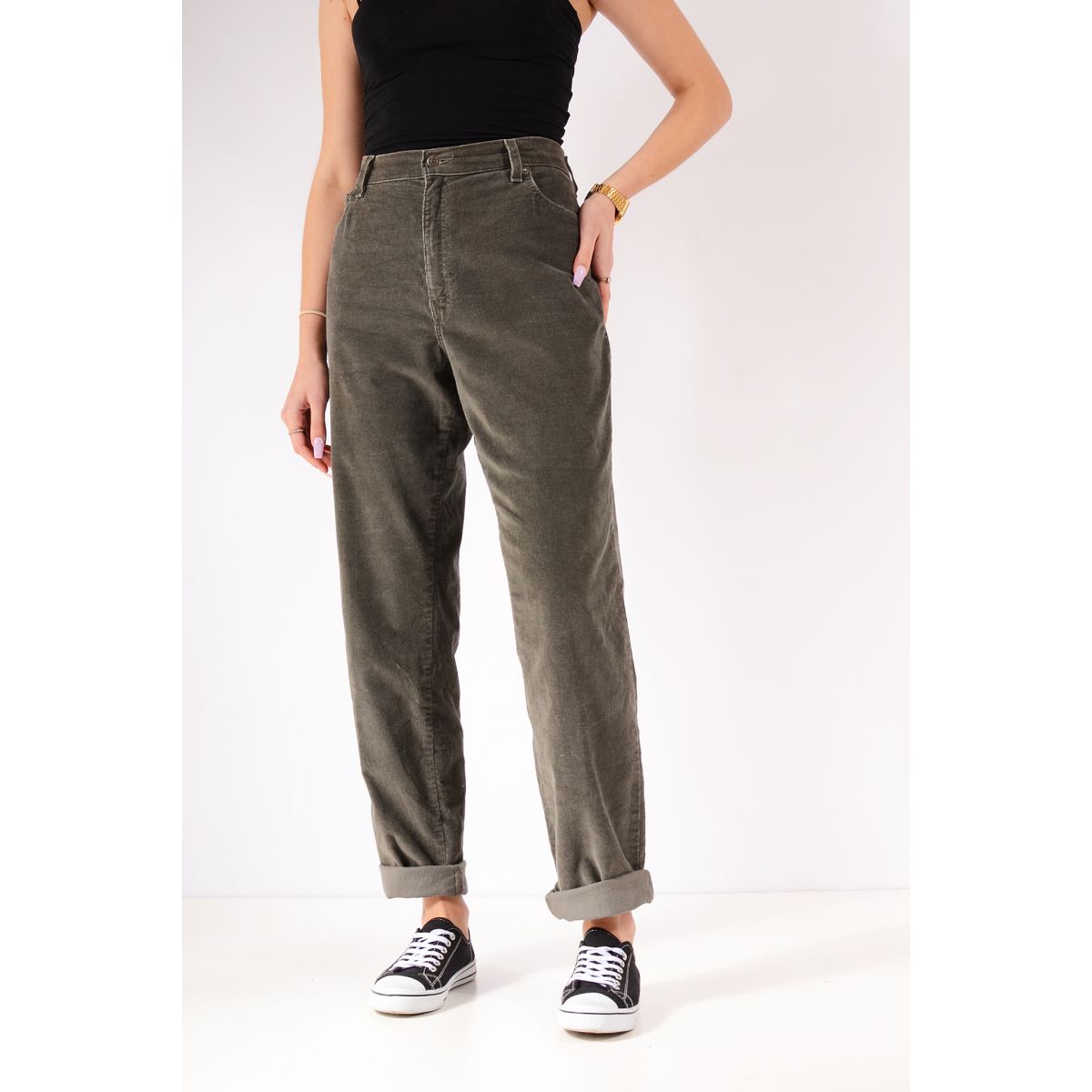Ribcage Straight Ankle Corduroy Women's Pants - Red | Levi's® US