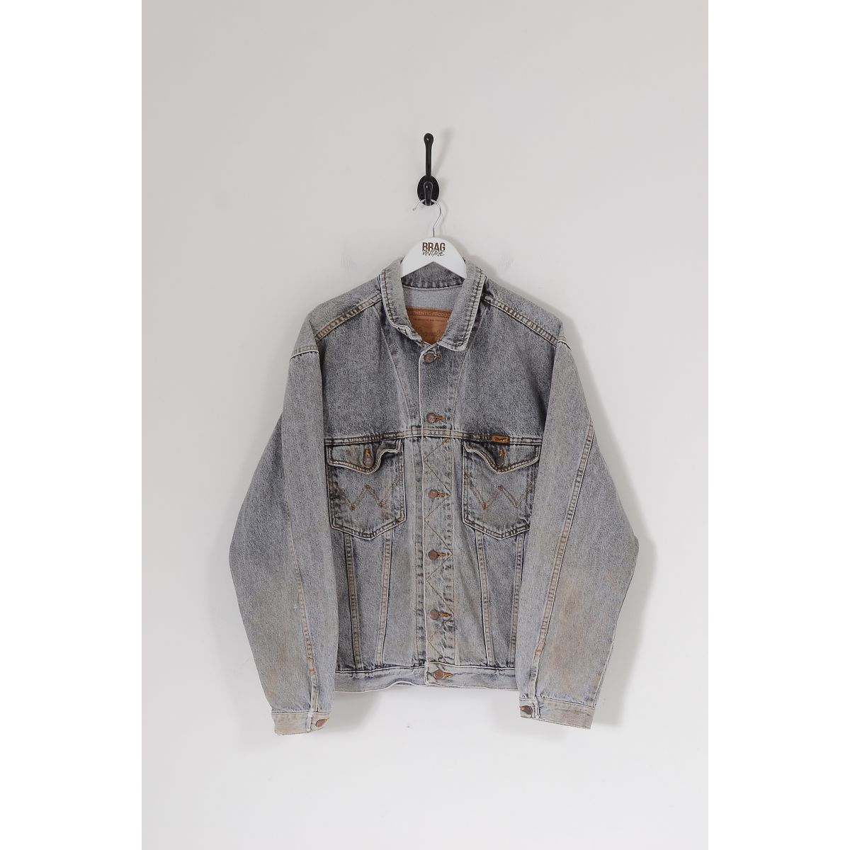 Vintage WRANGLER Denim Jacket Grey XL