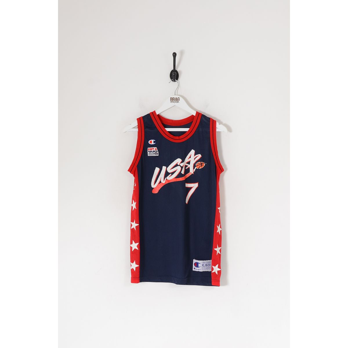 Vintage CHAMPION 1992 Olympic Team USA Basketball Sports Vest Navy Blue Medium