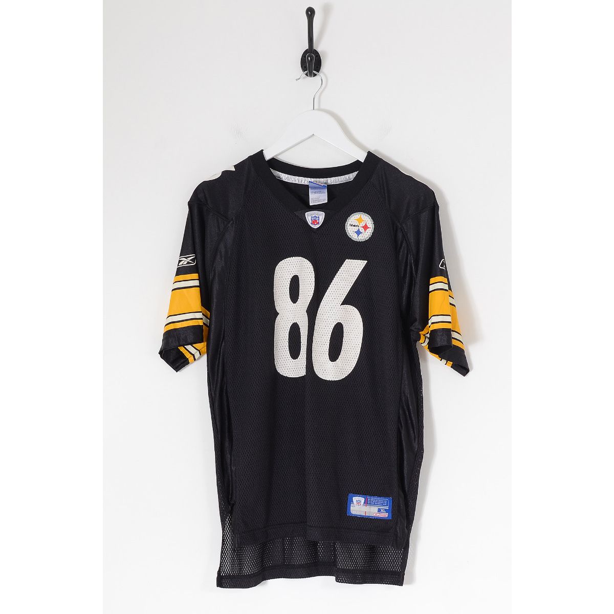 Vintage REEBOK NFL Pittsburgh Steelers American Football Jersey Black Large