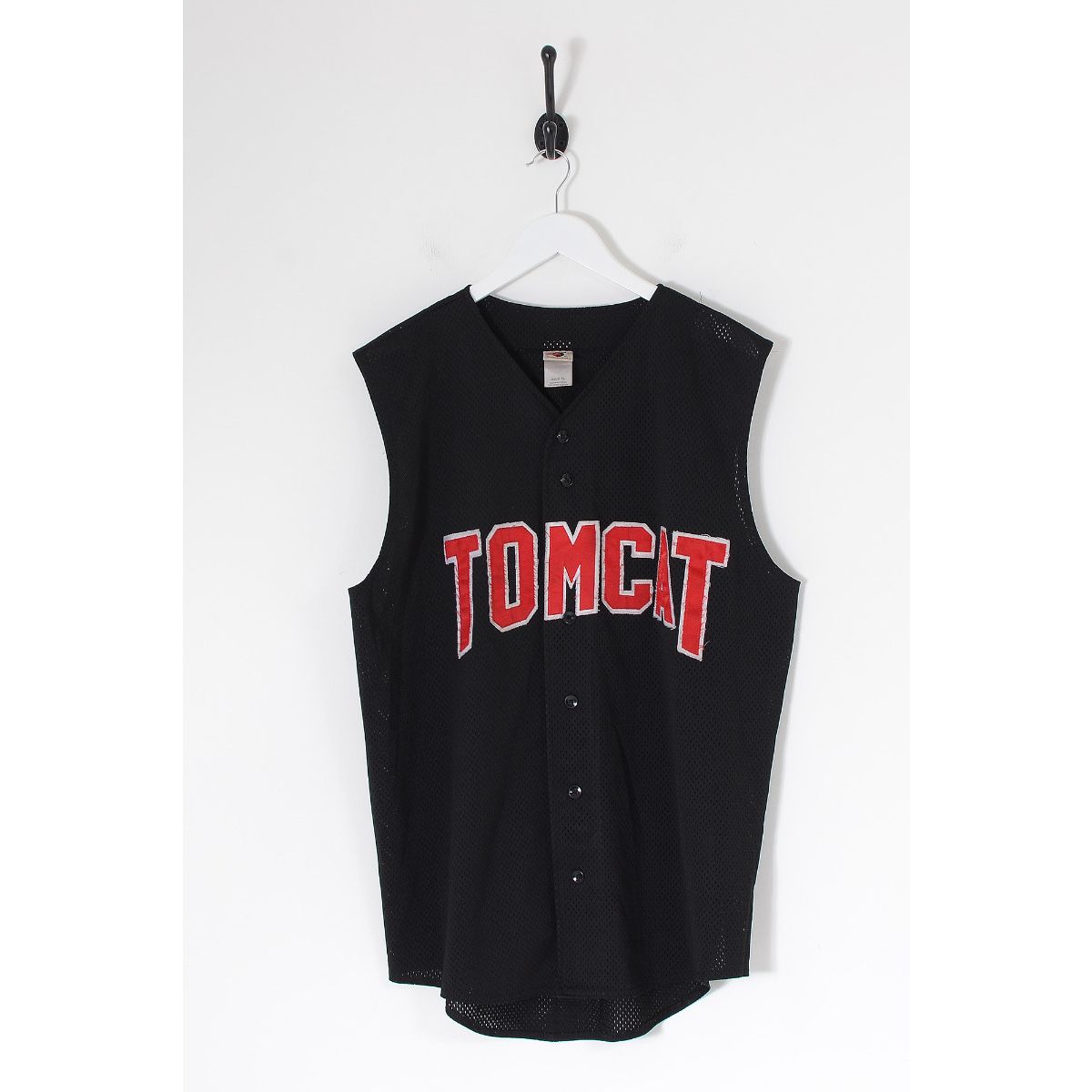 Vintage Tomcat Sleeveless Baseball Jersey Black XL