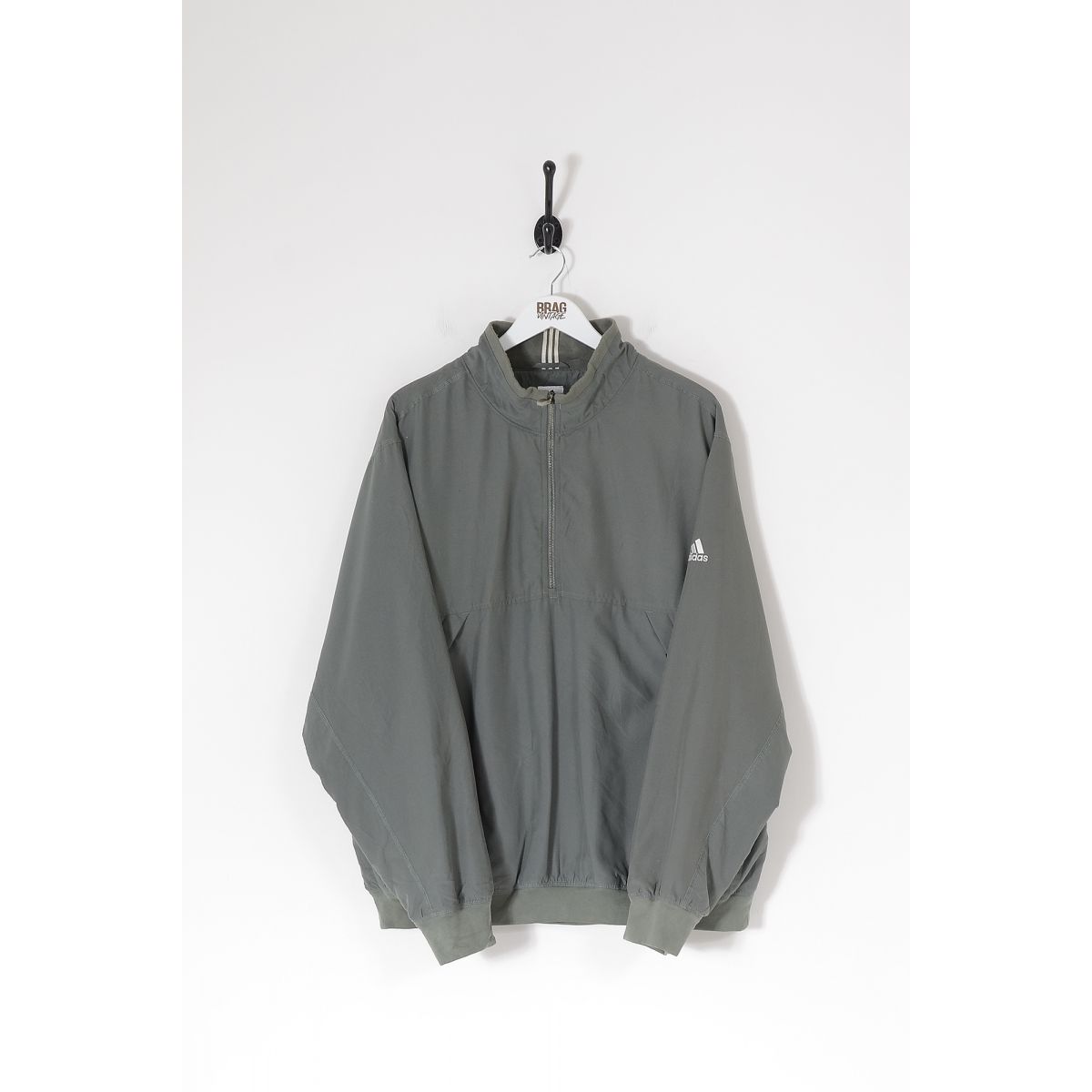 Vintage ADIDAS 1/4 Zip Pullover Sports Jacket Jade Green XL