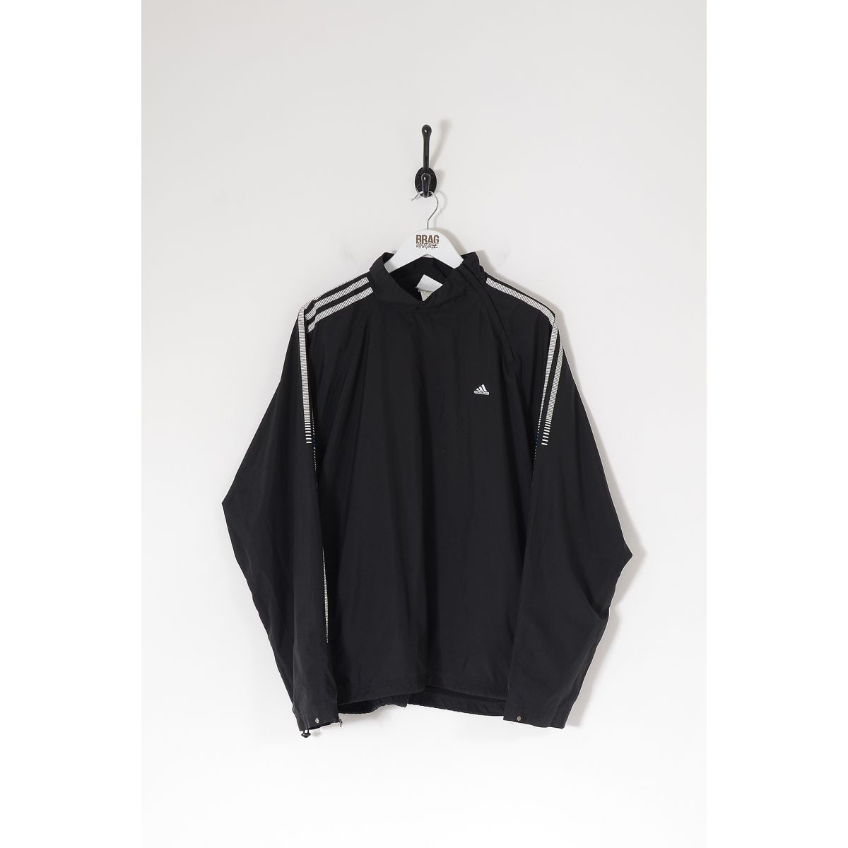 Vintage ADIDAS Pullover Sports Jacket Black Large