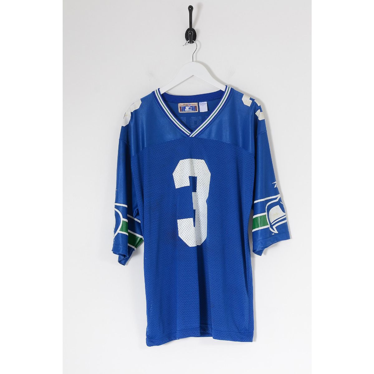 Vintage NFL Seattle Seahawks American Football Jersey Blue Large