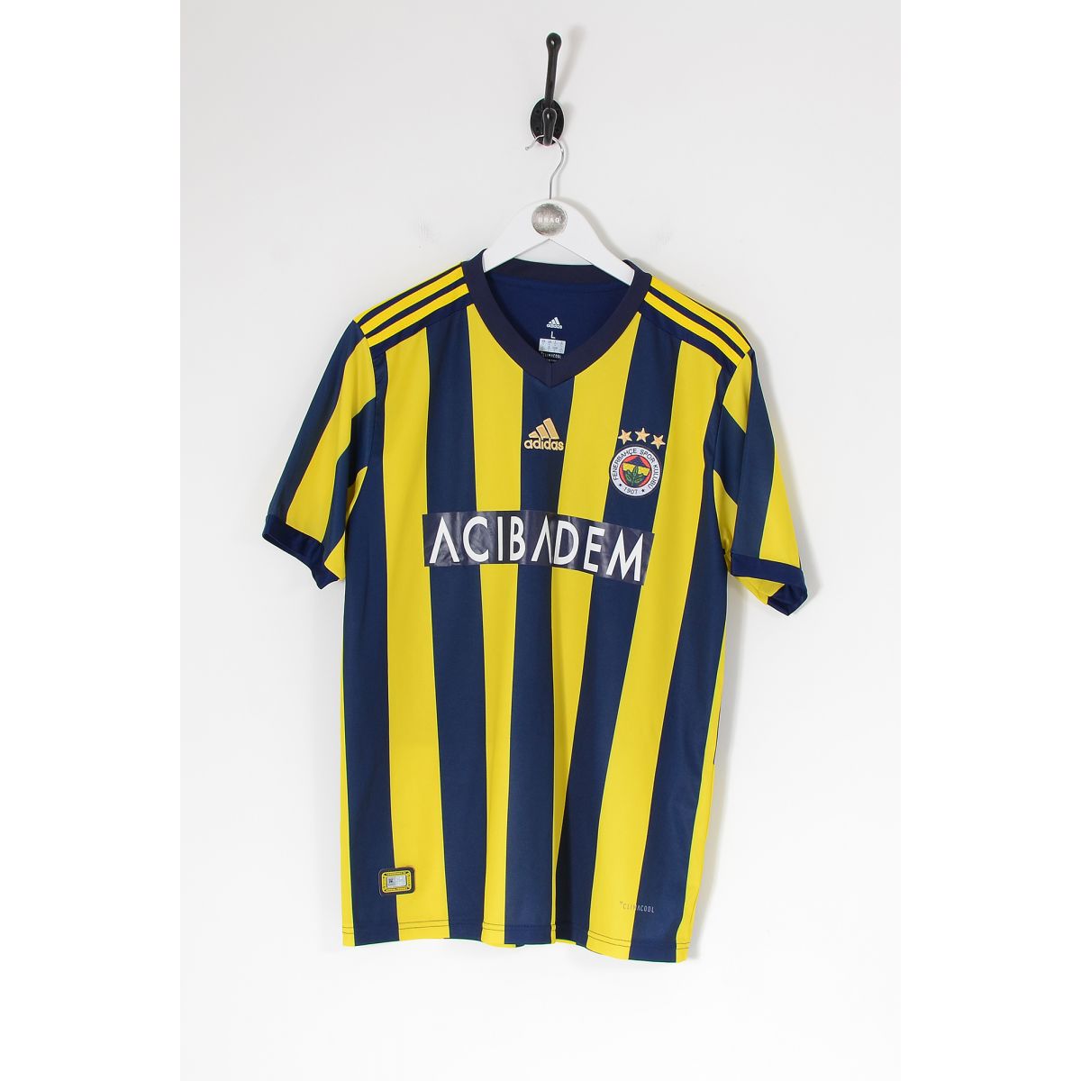 Vintage ADIDAS Fenerbahçe S.K. 2016-17 Kit Football Shirt Navy Blue Large