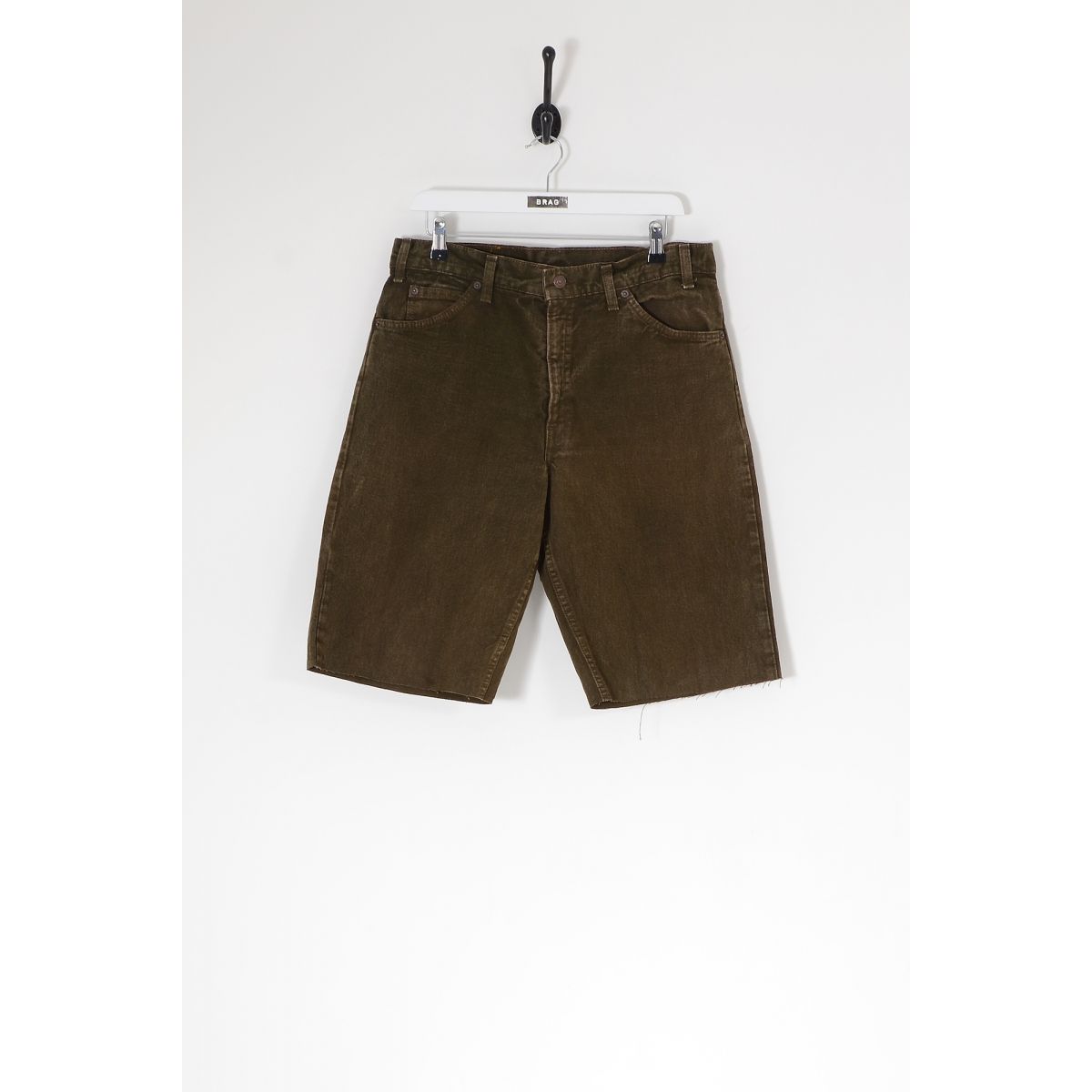 Vintage LEVI'S 550 Cut Off Denim Shorts Forest Green W34