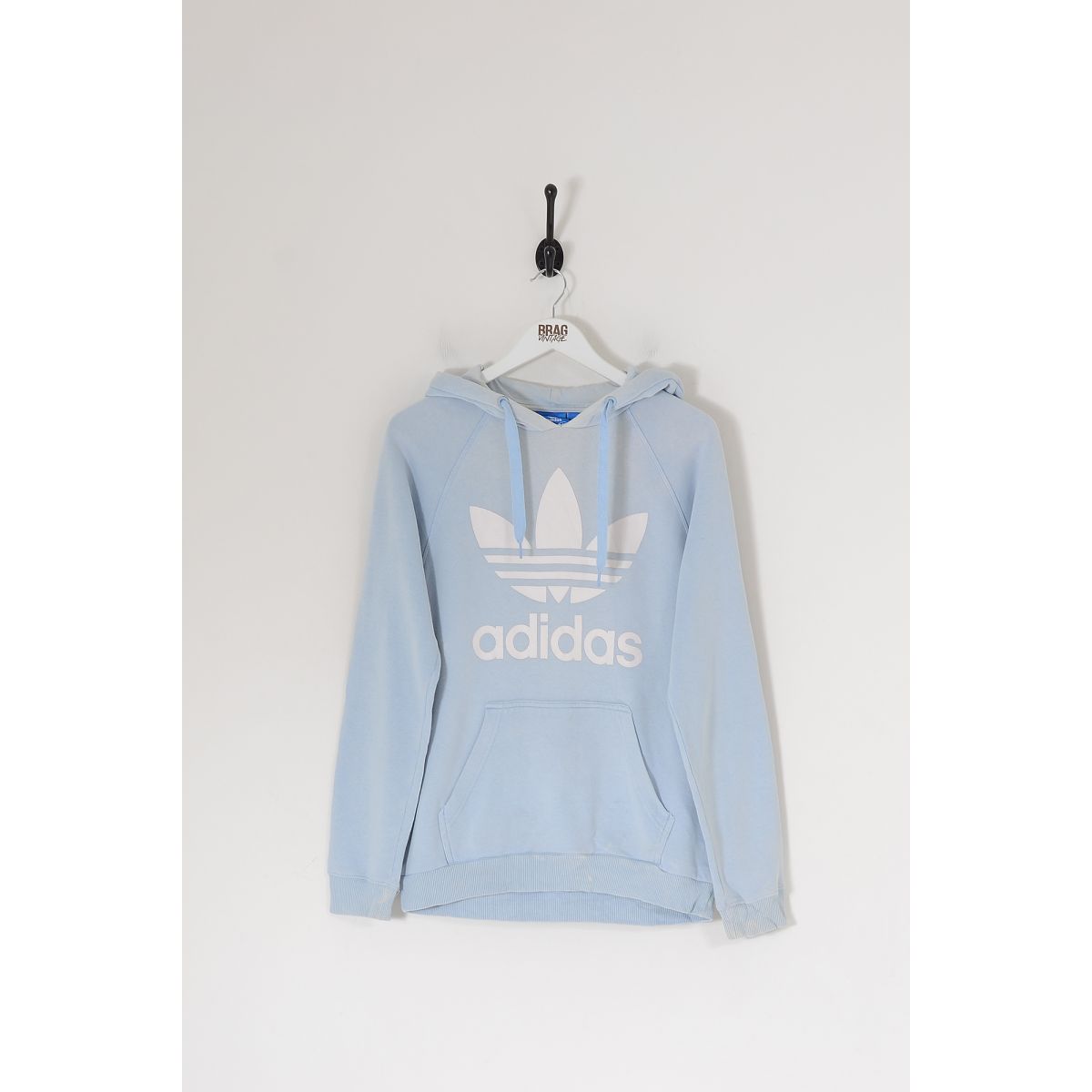 Vintage ADIDAS Classic Pullover Hoodie Pale Blue Small