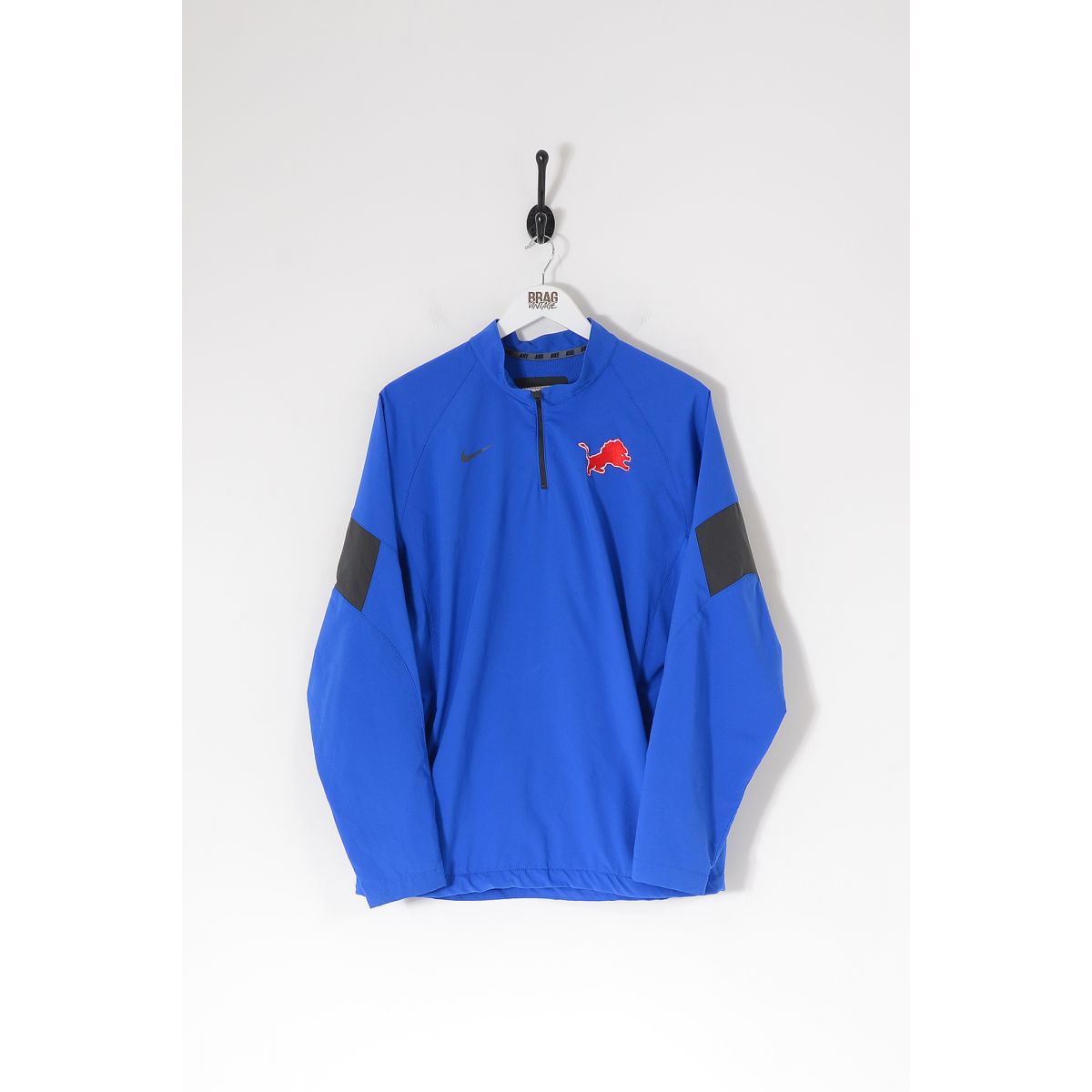 Vintage NIKE 1/4 Zip Pullover Sports Jacket Royal Blue Medium
