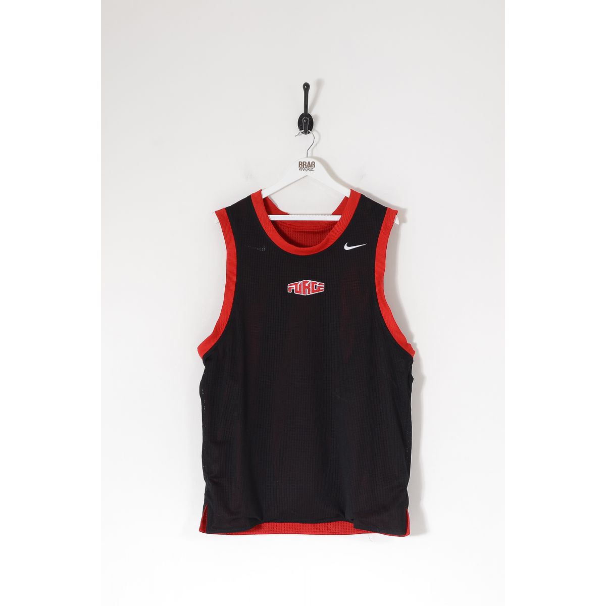 Vintage NIKE "Force" Reversible Sports Vest Red/Black XL