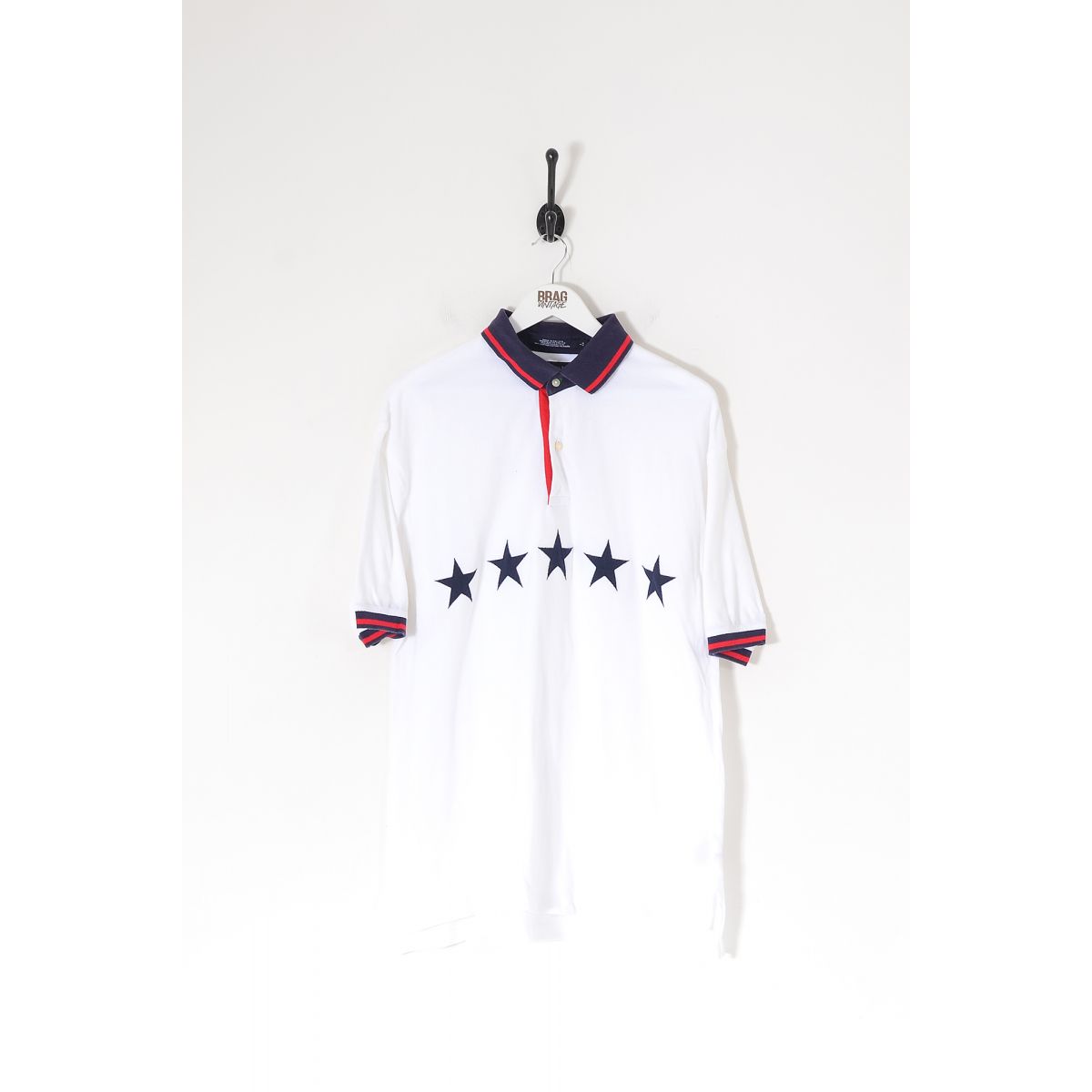 Vintage TOMMY HILFIGER Polo Shirt White Large
