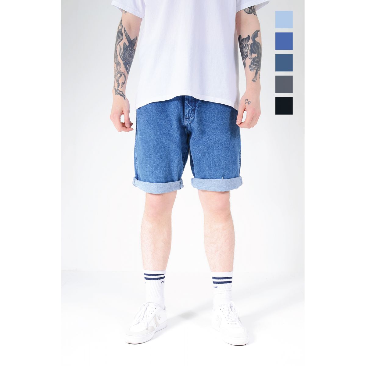 WRANGLER Loose Fit Cut Off Denim Shorts Various Colours & Sizes