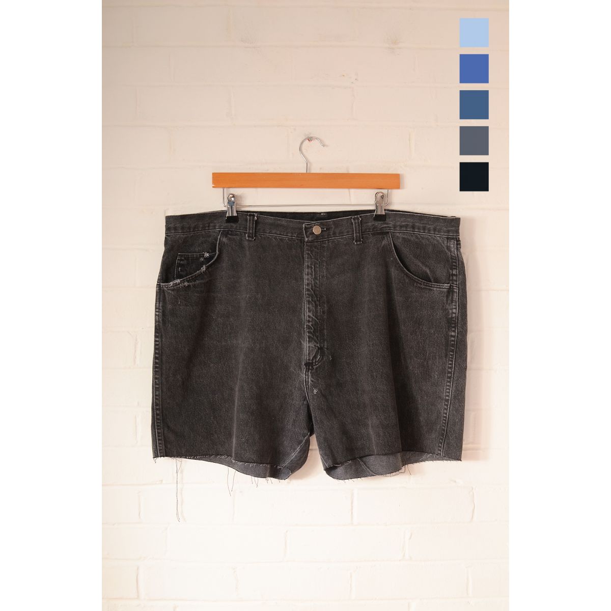WRANGLER Distressed High Waisted Denim Hotpant Shorts (Plus Size) Various Colours & Sizes